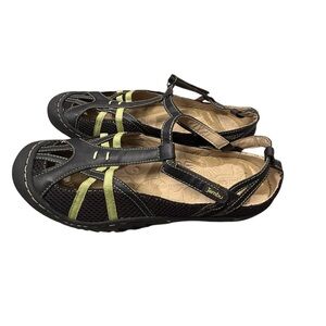 Jambu Black and Yellow‎ Strappy Sandals